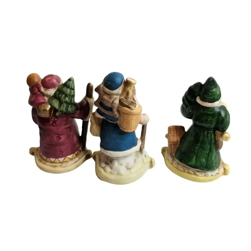 Vintage 1990's Christmas Santa Through the Years Set of 3